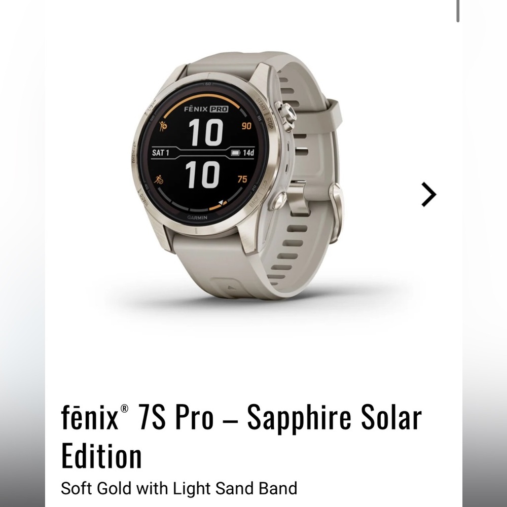 Garmin Fenix 7s Pro Sapphire Solar